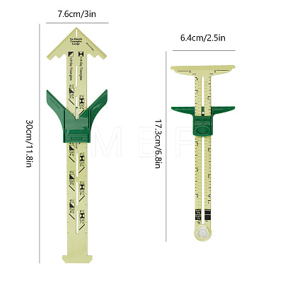 Gorgecraft Sliding Gauge Measuring Sewing Ruler Tool and Plastic 5-in-1 Sliding Gauge TOOL-GF0001-28-1