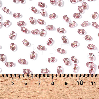 Baking Paint Transparent Glass Seed Beads SEED-N006-05F-1