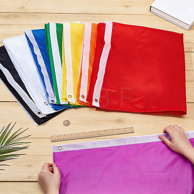 8Pcs 8 Colors Polyester Blank Flag AJEW-OC0016-25-1