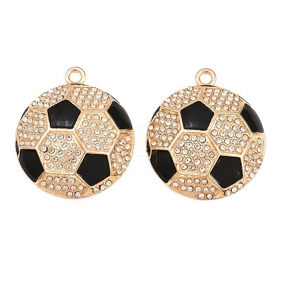 Alloy Rhinestone Pendants RB-CBA2677-02G-1