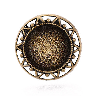 Adjustable Alloy & Iron Bezel Cup Ring Base with Rotatable Tray MAK-T012-12AB-1