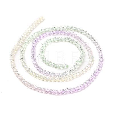 Transparent Gradient Color Glass Beads Strands GLAA-G101-2mm-03-1