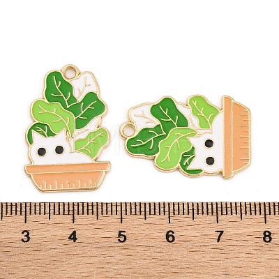 Plant & Animal Alloy Enamel Pendants FIND-N005-05A-G-1