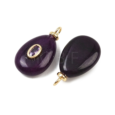 Dyed Natural White Jade Pendants KK-B157-42D-07-1