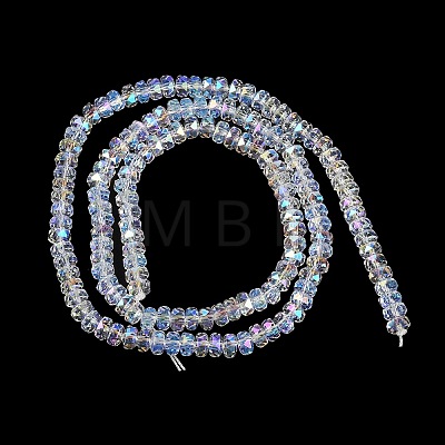 Electroplate Glass Beads Strands GLAA-Q105-03F-1