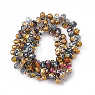 Electroplate Glass Beads Strands EGLA-L033-HR02-1