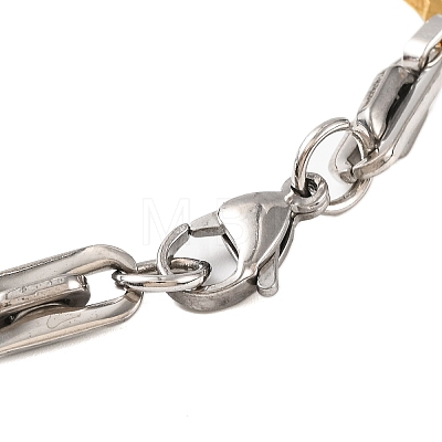 304 Stainless Steel Link Chain Bracelets BJEW-B078-114GP-1