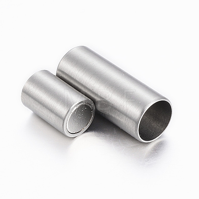 Smooth 304 Stainless Steel Magnetic Clasps with Glue-in Ends STAS-G179-36P-5mm-1