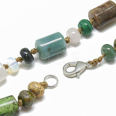 Natural & Synthetic Gemstone Beaded Necklaces NJEW-S392-24-1