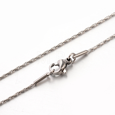 304 Stainless Steel Coreana Chain Necklaces STAS-M174-021P-1