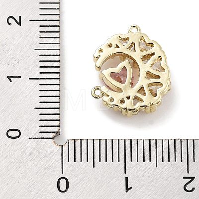 Brass Micro Pave Cubic Zirconia Pendants ZIRC-L104-007G-1