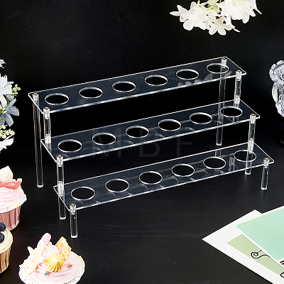 3-Tier Acrylic Ice Cream Display Riser Stands ODIS-WH0030-357B-1