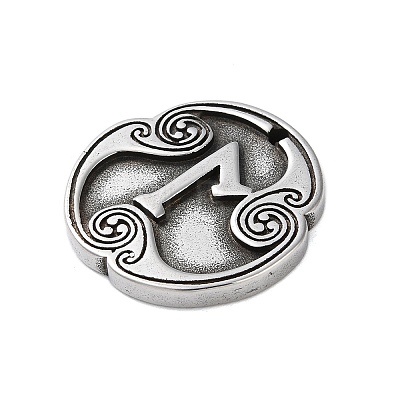 Rune Letters Alloy Pendants PALLOY-S193-01AS-21-1