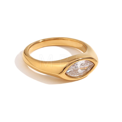 316L Stainless Steel with Cubic Zirconia Finger Rings FS-WGB17C9-09-1