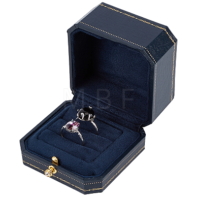 Rectangle Cardboard Jewelry Couple Ring Storage Boxes CON-CL0001-15-1