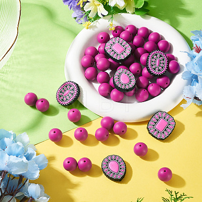 56Pcs 4 Styles Silicone Beads FIND-TA0010-75D-1