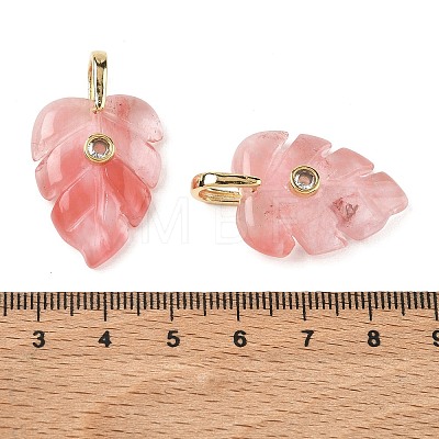 Cherry Quartz Glass Pendants GG-CBA105B-01H-G-1