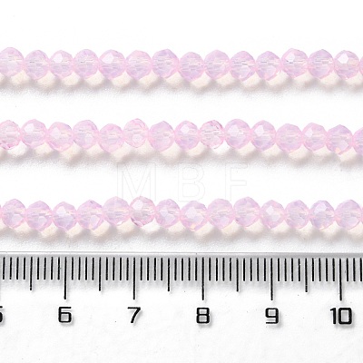 Baking Paint Transparent Glass Beads Strands X-DGLA-A034-J4MM-D09-1