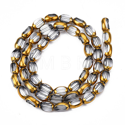 Electroplate Glass Beads Strands EGLA-N008-015H-1