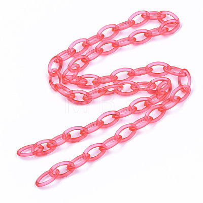Handmade Transparent ABS Plastic Cable Chains KY-S166-001E-1