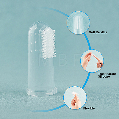 Silicone Finger Tooth Brush SIL-WH0002-18-1