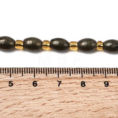 Natural Pyrite Beads Strands G-Z131-A01-01-1