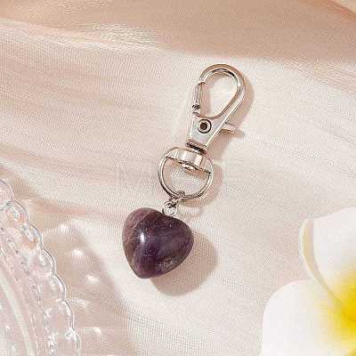 Natural Amethyst Pendant Decorations HJEW-JM02908-04-1