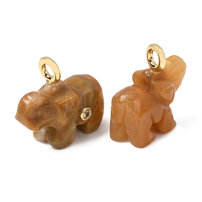 Natural Topaz Jade Carved Pendants G-H357-01G-08-1