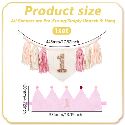 Polyester Braided Tassel Banners HJEW-WH0039-48D-1