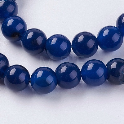 Natural Agate Beads Strands G-G583-8mm-12-1