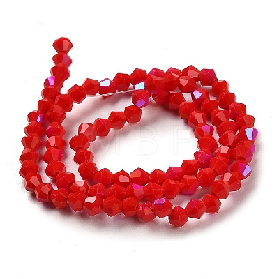 Opaque Solid Color Imitation Jade Glass Beads Strands EGLA-A039-P4mm-L02-1