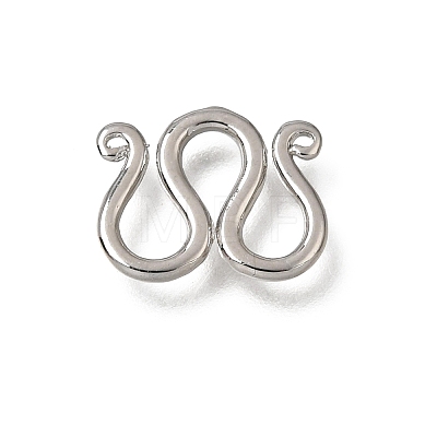Brass M-Hook Clasps KK-CBA0DF0-14B-P-1