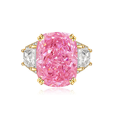Brass Micro Pave Cubic Zirconia Finger Rings FS-WGEECB6-05-1