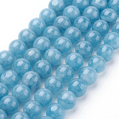 Natural White Jade Imitation Amazonite Beads Strands X-G-F364-16-8mm-1