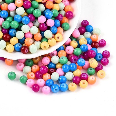 Baking Paint Glass Beads X1-DGLA-Q020-6mm-M01-1