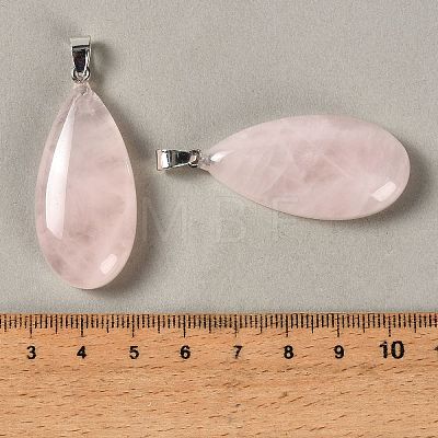 Natural Rose Quartz Pendants GG-CBACB71-02P-15-1