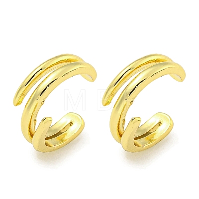 Brass Cuff Earrings EJEW-C104-066G-1