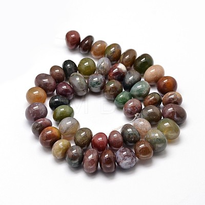 Natural Indian Agate Gemstone Nuggets Bead Strands X-G-J337-07-1