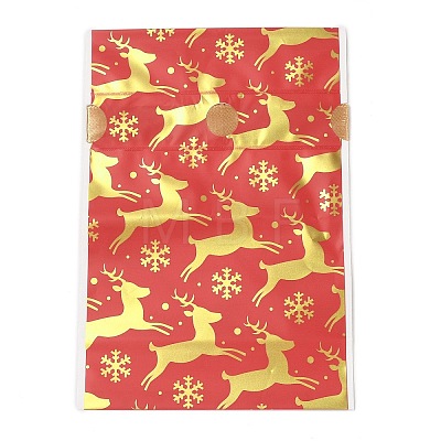 Christmas Deer Plastic Packing Pouches Drawstring Bags ABAG-Q053-03I-1