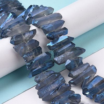 Natural Quartz Crystal Points Beads Strands G-K181-B17-1