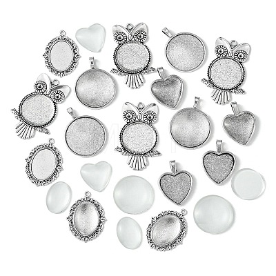 DIY Blank Tibetan Style Alloy Pendant Making Kit DIY-FS0005-79-1