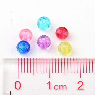 Mixed Crackle Glass Beads X-CCG-Q001-4mm-M-1
