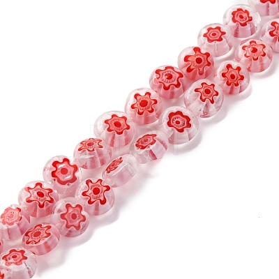 Handmade Millefiori Lampwork Beads Strands LAMP-G164-11L-1