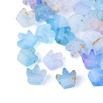 Frosted Transparent Acrylic Beads FACR-T009-01B-1