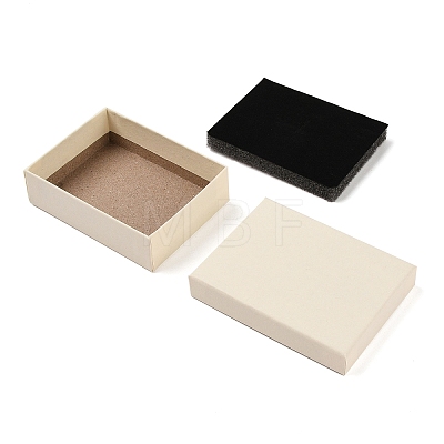 Cardboard Paper Jewelry Storage Boxes with Sponge CON-P023-01D-02-1