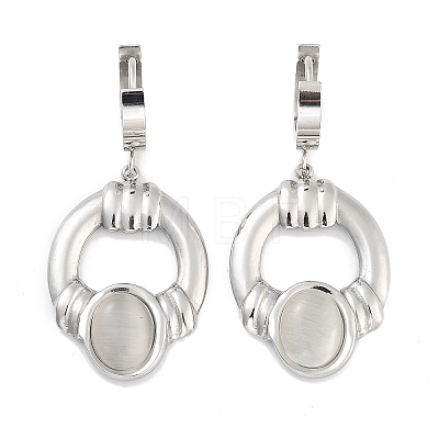 Ring 304 Stainless Steel Dangle Earrings EJEW-L283-083P-1