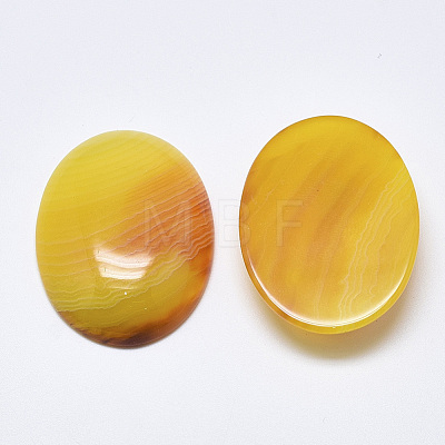 Natural Banded Agate/Striped Agate Cabochons G-T122-22F-1