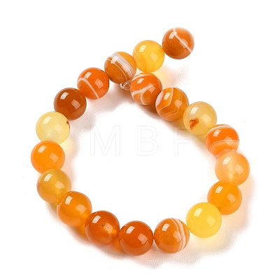 Natural Striped Agate/Banded Agate Beads Strands G-Z060-A01-C25-1