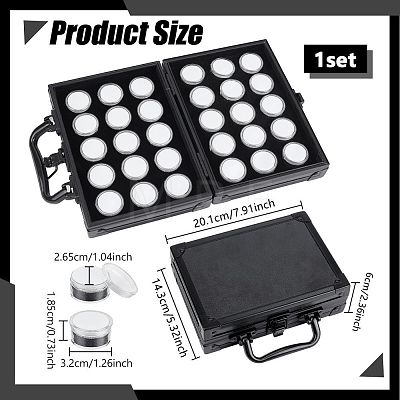 Rectangle Black Aluminum & MDF Organizer Handled Boxes CON-WH0095-199-1