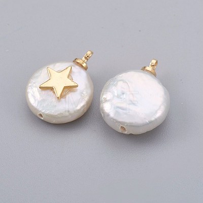 Natural Cultured Freshwater Pearl Pendants PEAR-F008-04G-1